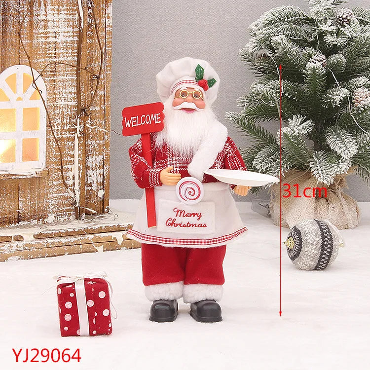 2025 Giant Christmas Santa Claus Plush Doll Decoration Navidad Party Decor Outdoor Garden Home Xmas Ornaments New Year Gift
