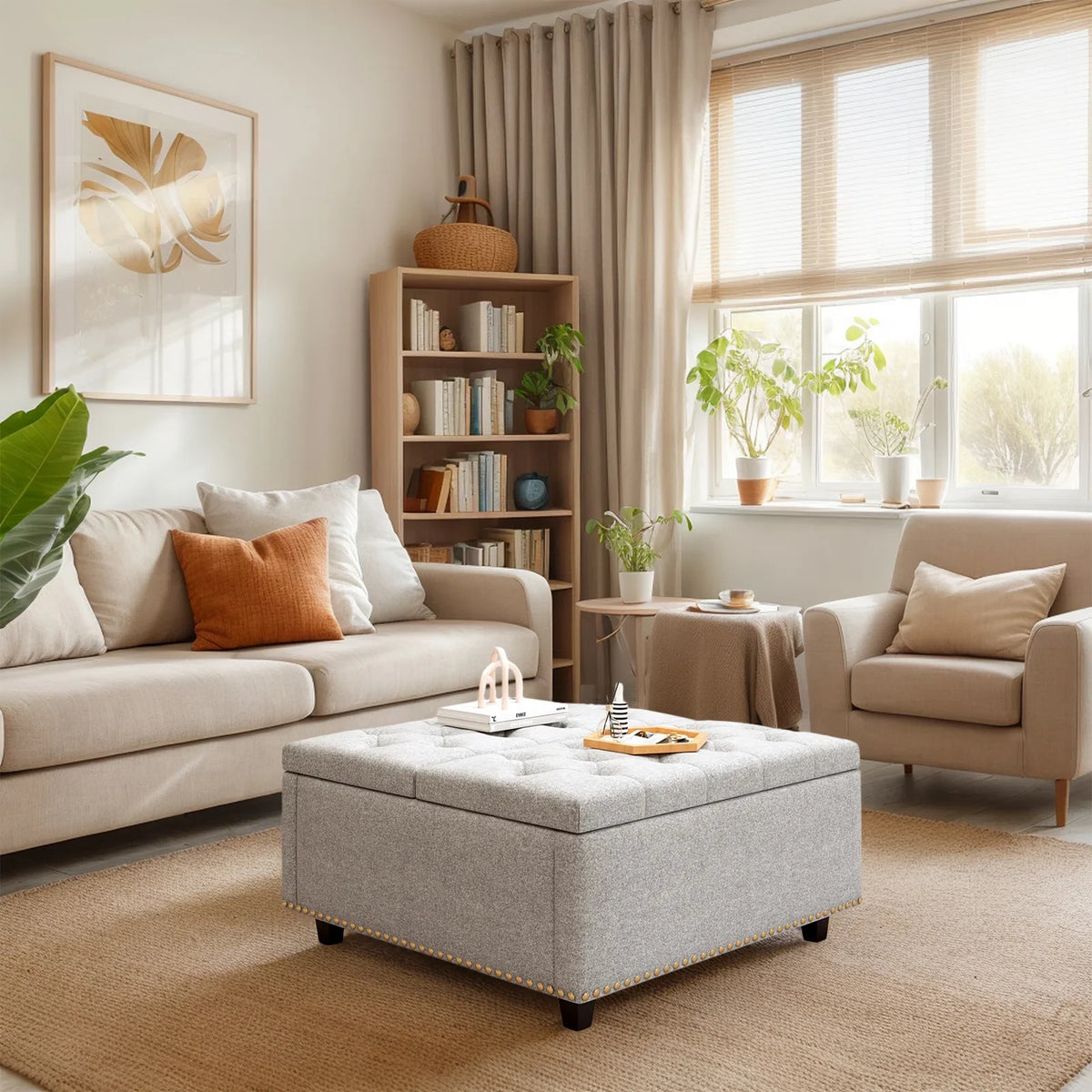 Living Room Benches & Ottomans