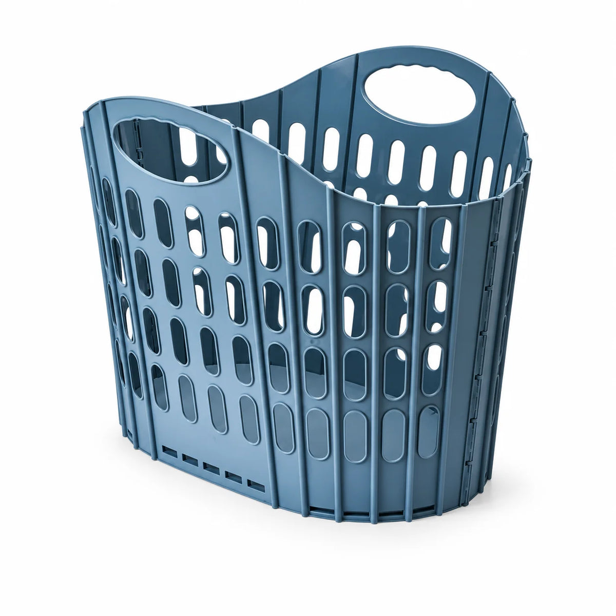 Ventilated Collapsible Laundry Basket Plastic Hamper with Integrated Handles for Bathroom Dorm and Home Use Top Quality