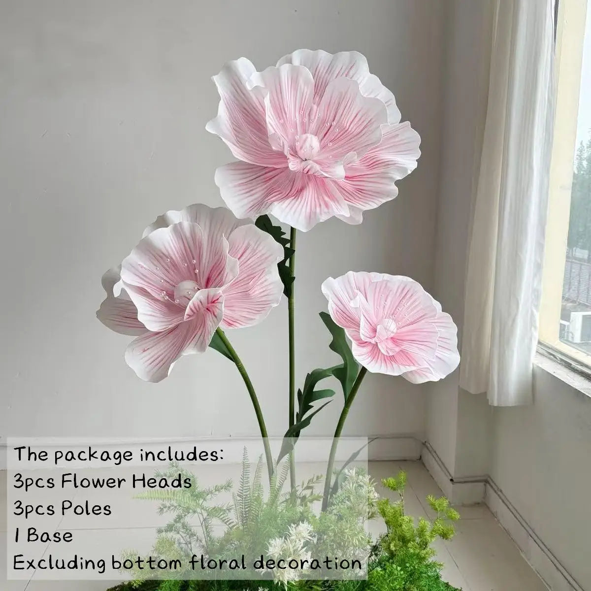 170cm EVA Large Artificial Flowers Road Lead Flower Window Display Wedding Decor Props Party Home Decoration With Stand
