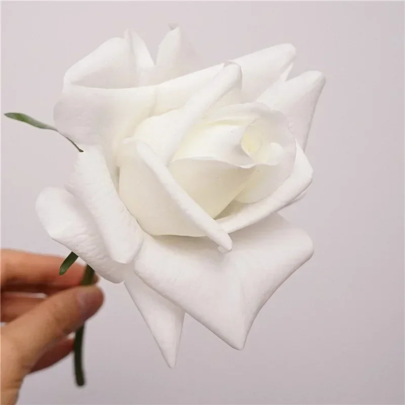10Pc Moisturizing Rose Real Touch Artificial Flowers Wedding Decor Flower Arrangement Bridal Bouquet Home Party Event Decor Rose