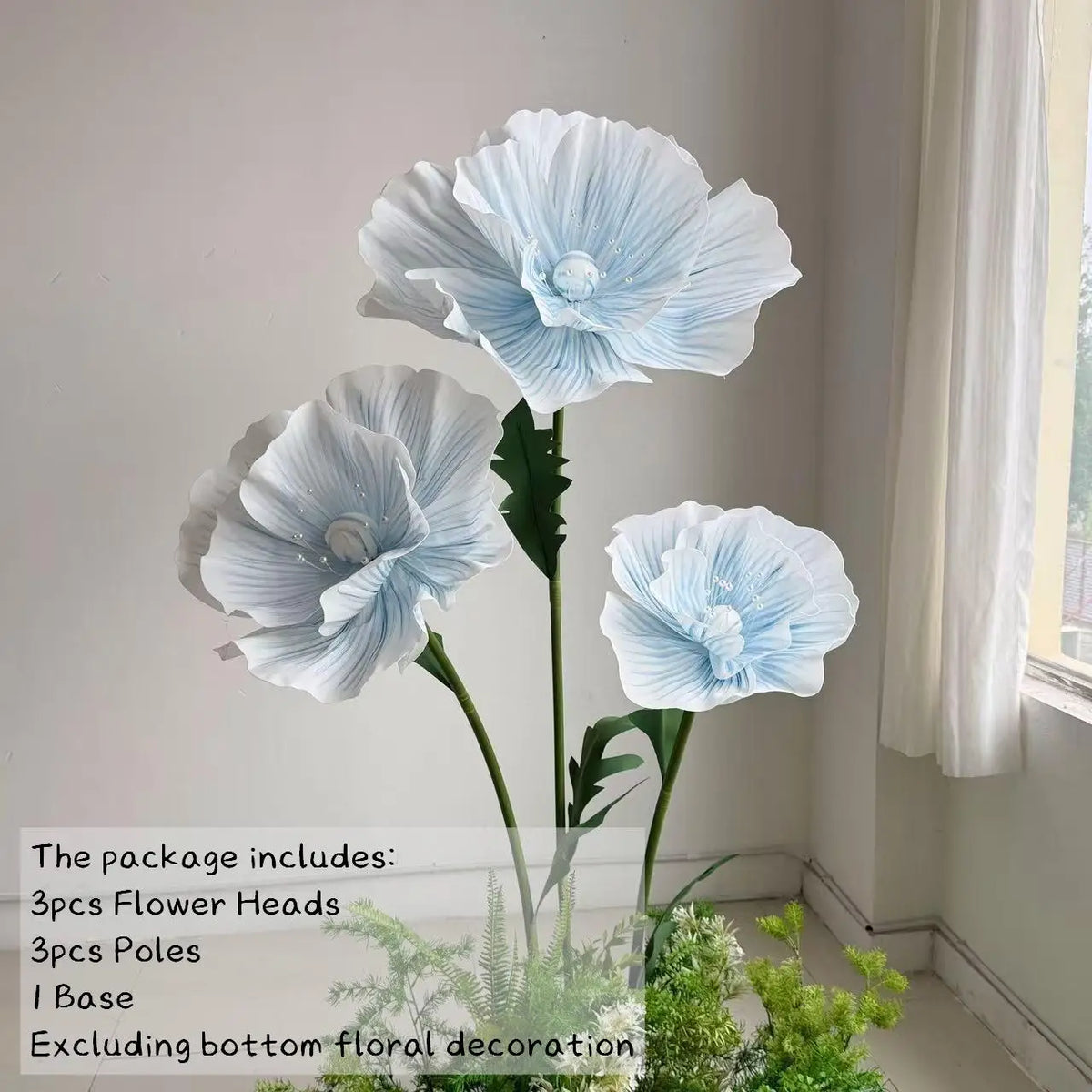 170cm EVA Large Artificial Flowers Road Lead Flower Window Display Wedding Decor Props Party Home Decoration With Stand
