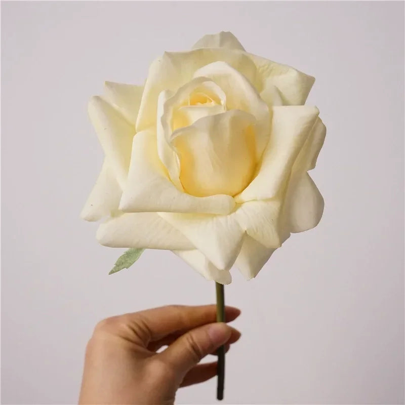 10Pc Moisturizing Rose Real Touch Artificial Flowers Wedding Decor Flower Arrangement Bridal Bouquet Home Party Event Decor Rose