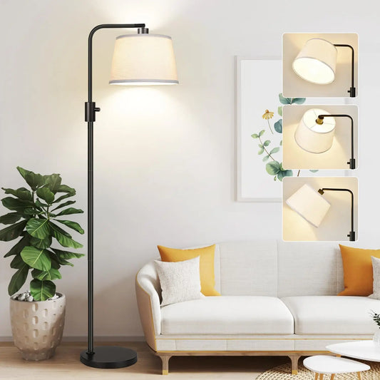 Upgraded Dimmable Floor Lamp, 1000 Lumens LED Bulb Included, Arc Floor Lamps for Living Room Modern Standing Lamp with Linen Shade