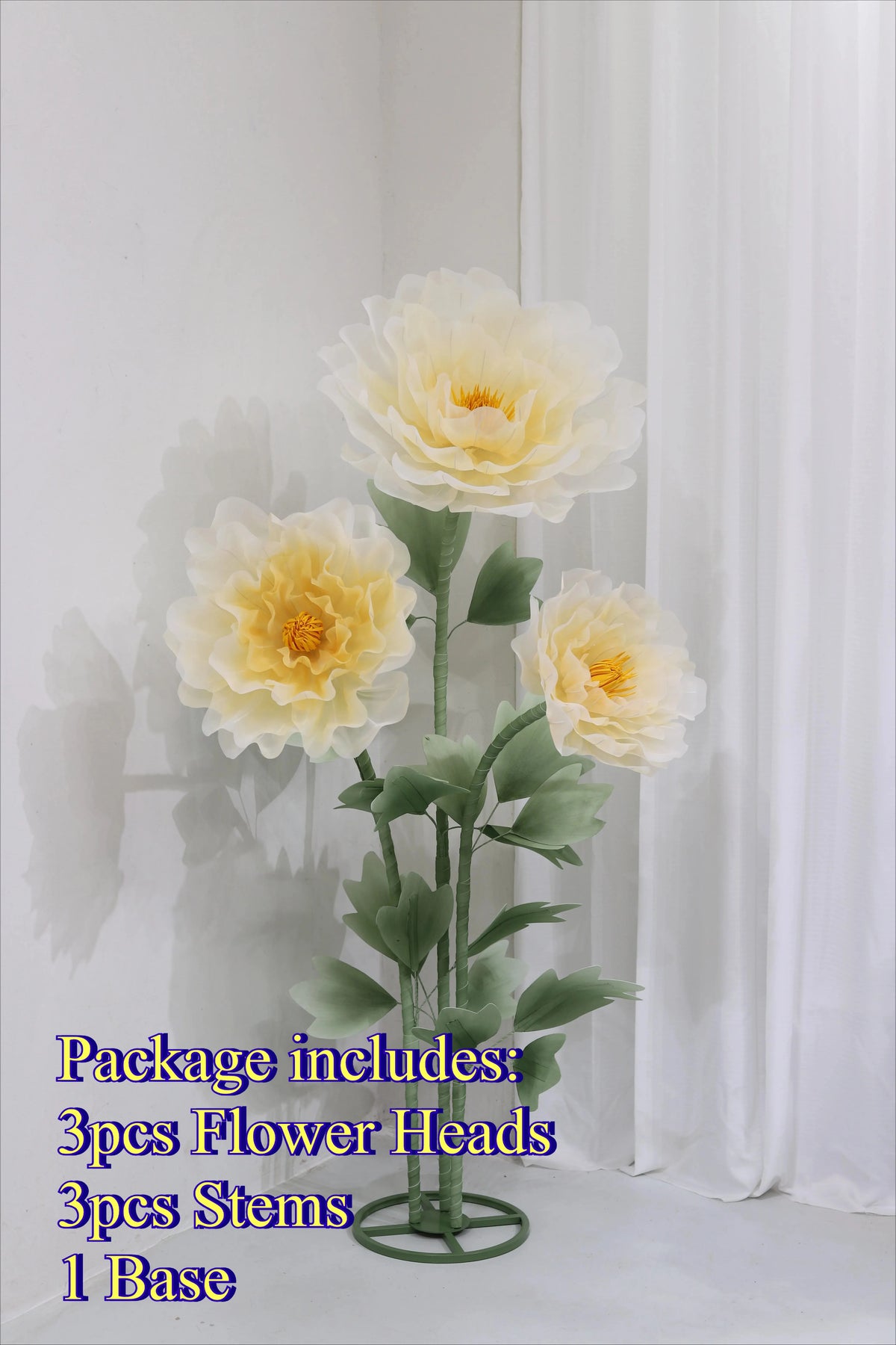 Waterproof Giant Silk Decorative Poppy Big Artificial Flowers Wedding Road Lead Flower Backdrop Decoration With Stand Home Decor