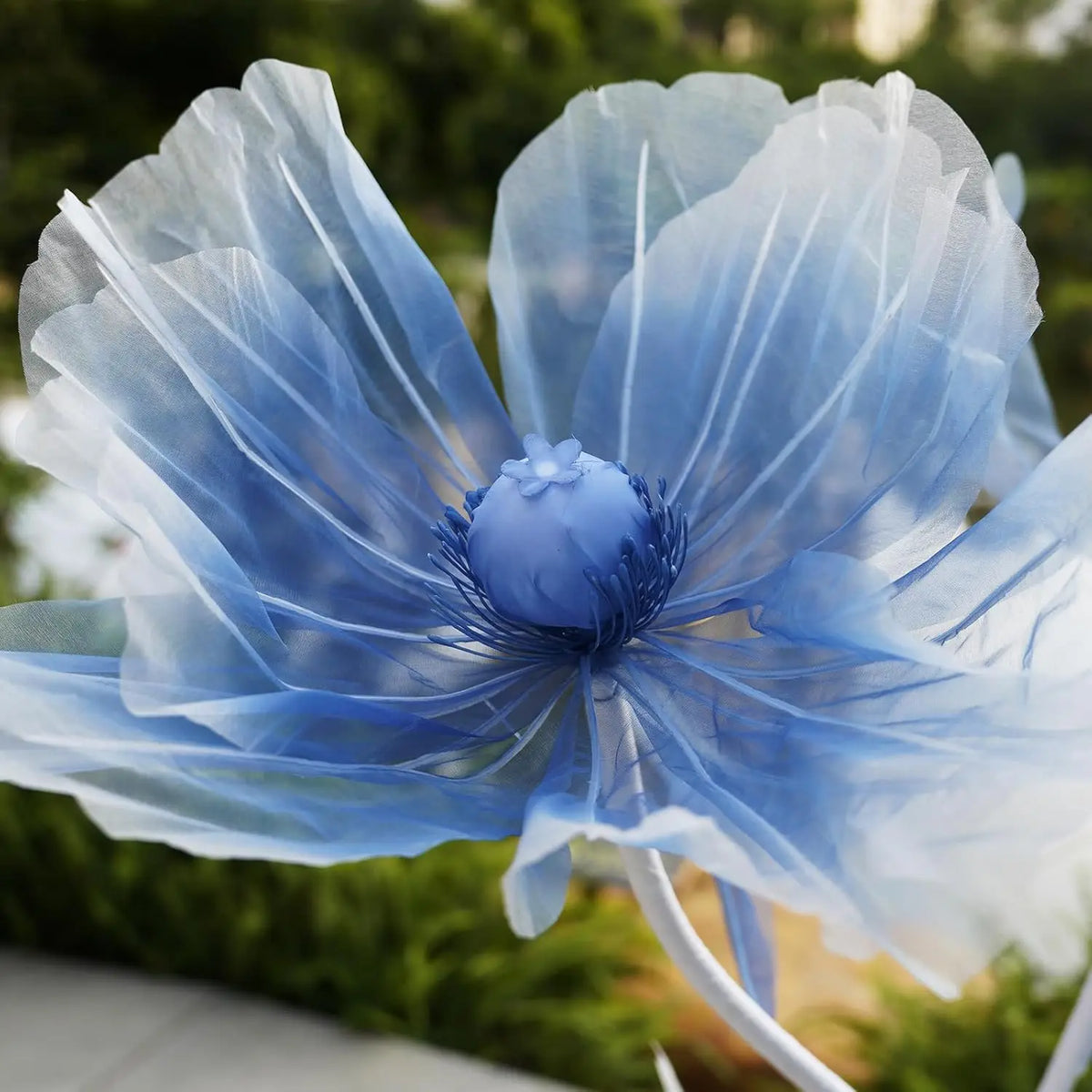 Giant Flowers For Decoration,66.9" Tall Floor Standing Life Size Silk Flower Decor - 3 Large Artificial Flowers With Stand