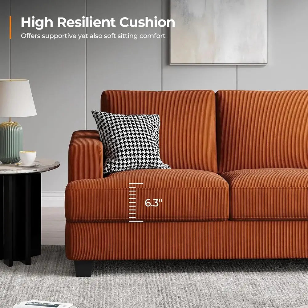 89 Inch Sofa with Extra Deep Seats Oversize, 3 Seater Sofa or Living Room, Comfy Armrests, Seats and Backrest