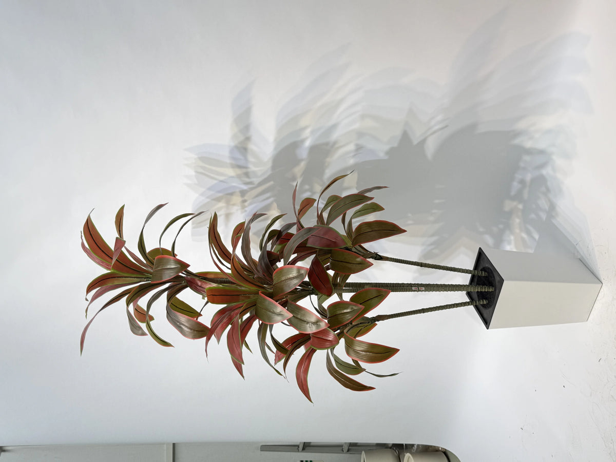 Artificial Dracaena Tree With White Tall Planter Fake Plants Faux Tree For Home Decor Living Room Office Entryway