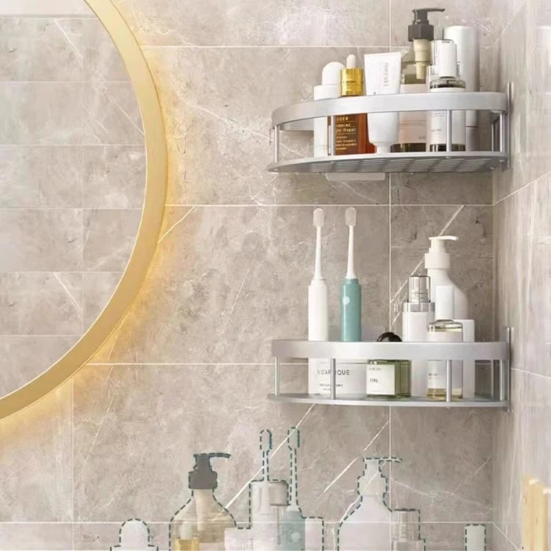 Bathroom Storage Rack, Bathroom Shelves, No-Drill Wall Mount Corner Shelf, Shower Storage Rack Holder