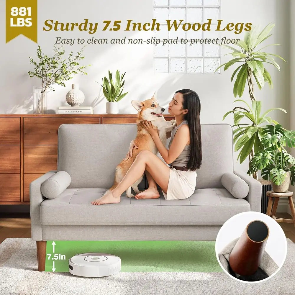 Office Sofa for Waiting Room, Modern Loveseat Couch, Reception Sofa Chair for Home Office Lobby, 2 Seater
