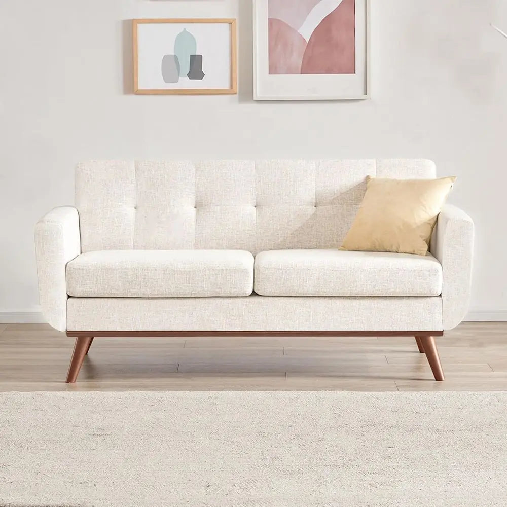 Loveseat Sofa, Century Love Seat Couches, Small Sofa or Living Room, Bedroom, Office, Button Tufted Upholstered Furniture