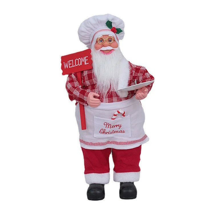 2025 Giant  Christmas Santa Claus Plush Doll Decoration Navidad Party Decor Outdoor Garden Home Xmas Ornaments New Year Gift
