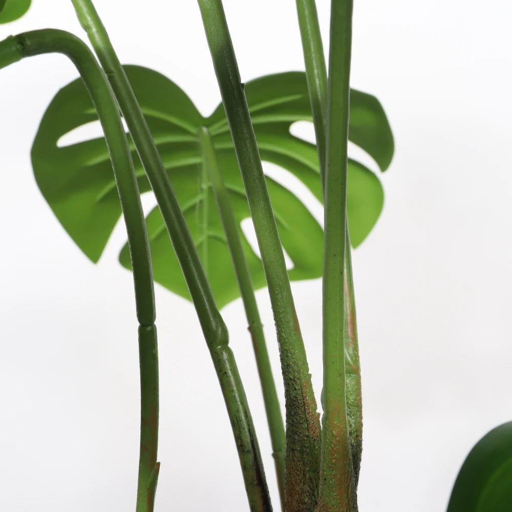 30'' Artificial Monstera Deliciosa Plant with White Pot, 2 pcs / Set