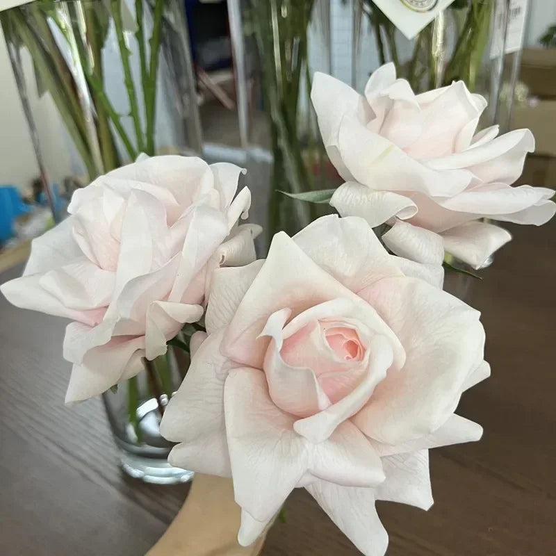 10Pc Moisturizing Rose Real Touch Artificial Flowers Wedding Decor Flower Arrangement Bridal Bouquet Home Party Event Decor Rose