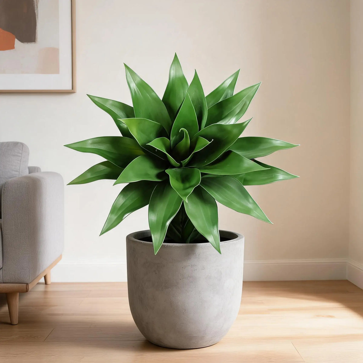 22" /28" Artificial Agave Plant with UV-Resistant Lifelike Leaves and Rosette Design, Large Faux Succulent Decor for Patio Porch Garden, Red, 22-Leaf/29-Leaf