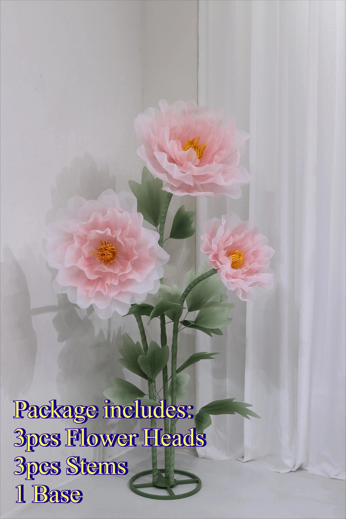 Waterproof Giant Silk Decorative Poppy Big Artificial Flowers Wedding Road Lead Flower Backdrop Decoration With Stand Home Decor