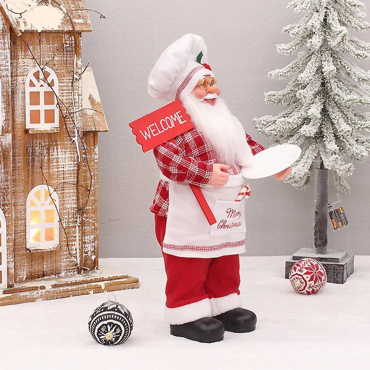 2025 Giant  Christmas Santa Claus Plush Doll Decoration Navidad Party Decor Outdoor Garden Home Xmas Ornaments New Year Gift