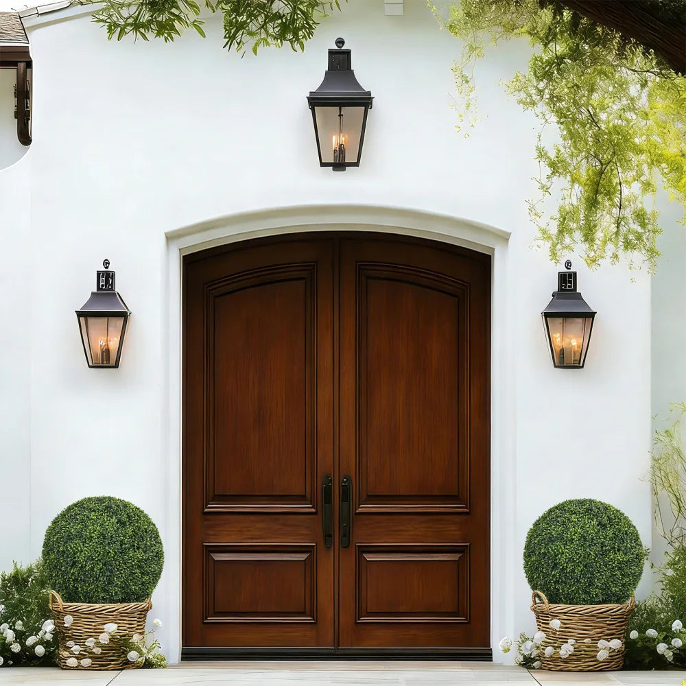 Topiary Balls Artificial Outdoor Faux Boxwood Plants Large Green Decorative Spheres for Garden Front Porch Patio Planter Decoration, 2pcs/set