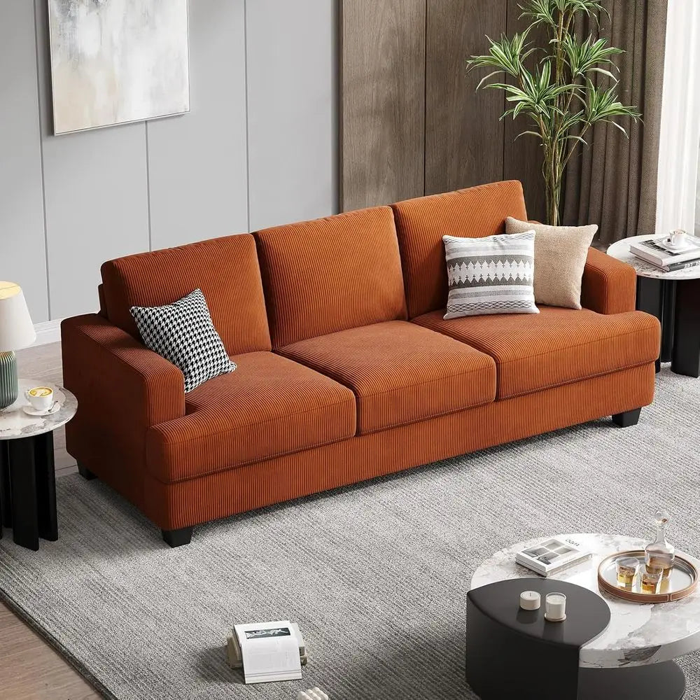 89 Inch Sofa with Extra Deep Seats Oversize, 3 Seater Sofa or Living Room, Comfy Armrests, Seats and Backrest