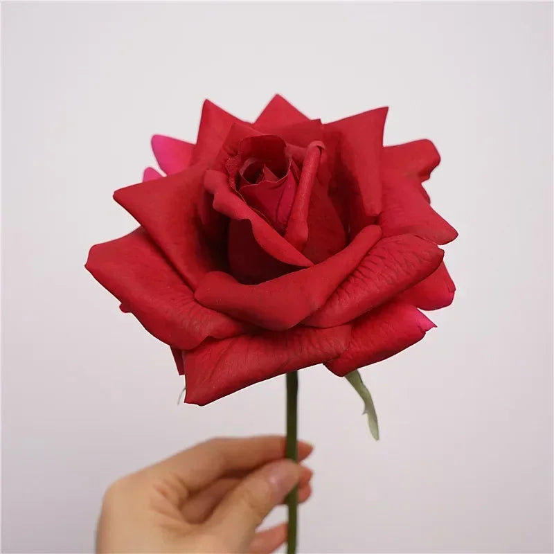 10Pc Moisturizing Rose Real Touch Artificial Flowers Wedding Decor Flower Arrangement Bridal Bouquet Home Party Event Decor Rose