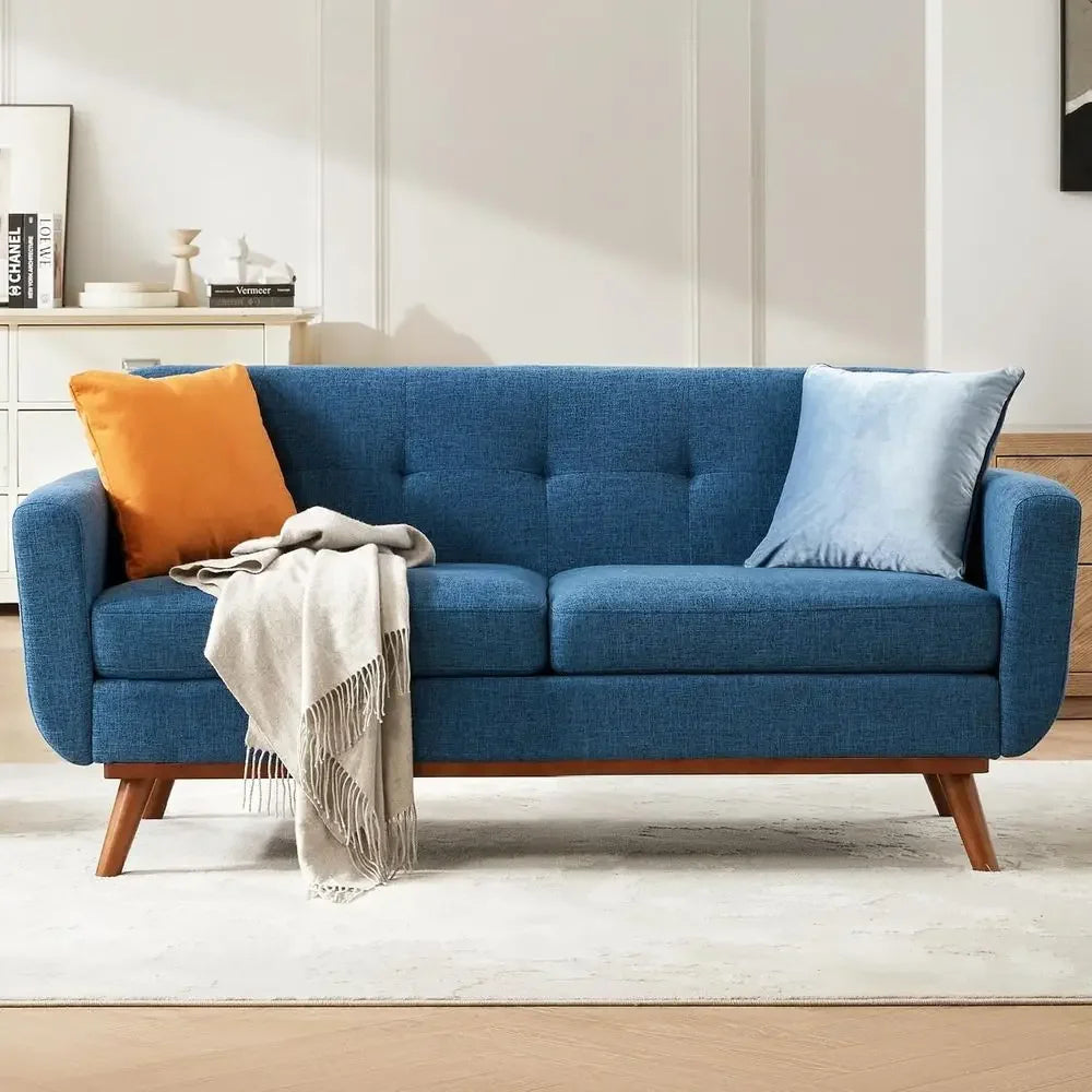 65.2" W Loveseat Soa, Century ern Decor Love Seat Couches or Living Room, Button Tuted Upholstered urniture, Solid & Easy to Ins