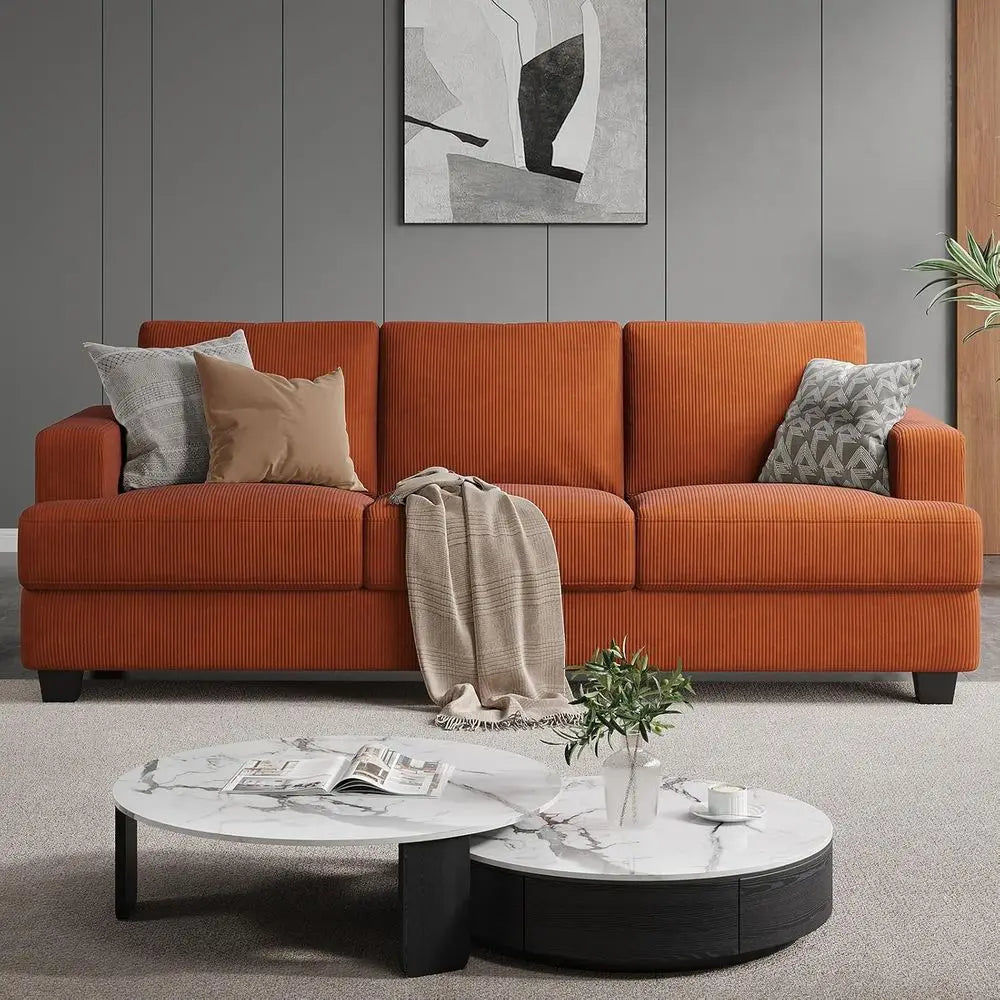89 Inch Sofa with Extra Deep Seats Oversize, 3 Seater Sofa or Living Room, Comfy Armrests, Seats and Backrest