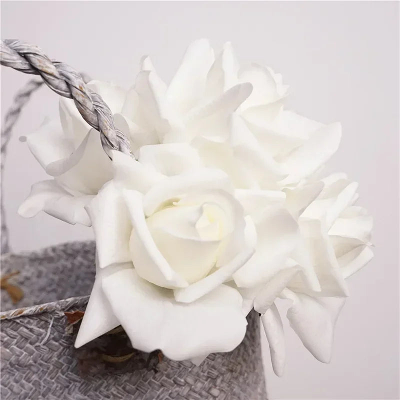 10Pc Moisturizing Rose Real Touch Artificial Flowers Wedding Decor Flower Arrangement Bridal Bouquet Home Party Event Decor Rose