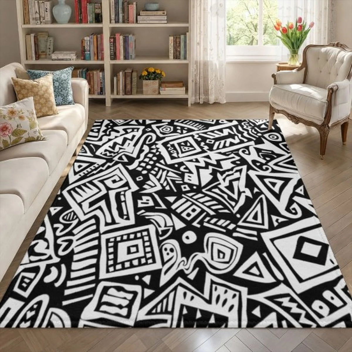 Carpets and Tufted Carpets, Modern Sage Green Area Rugs, Geometric Wool Rugs, Scandinavian Living Room Carpets, Contemporary Minimalist Home Decor