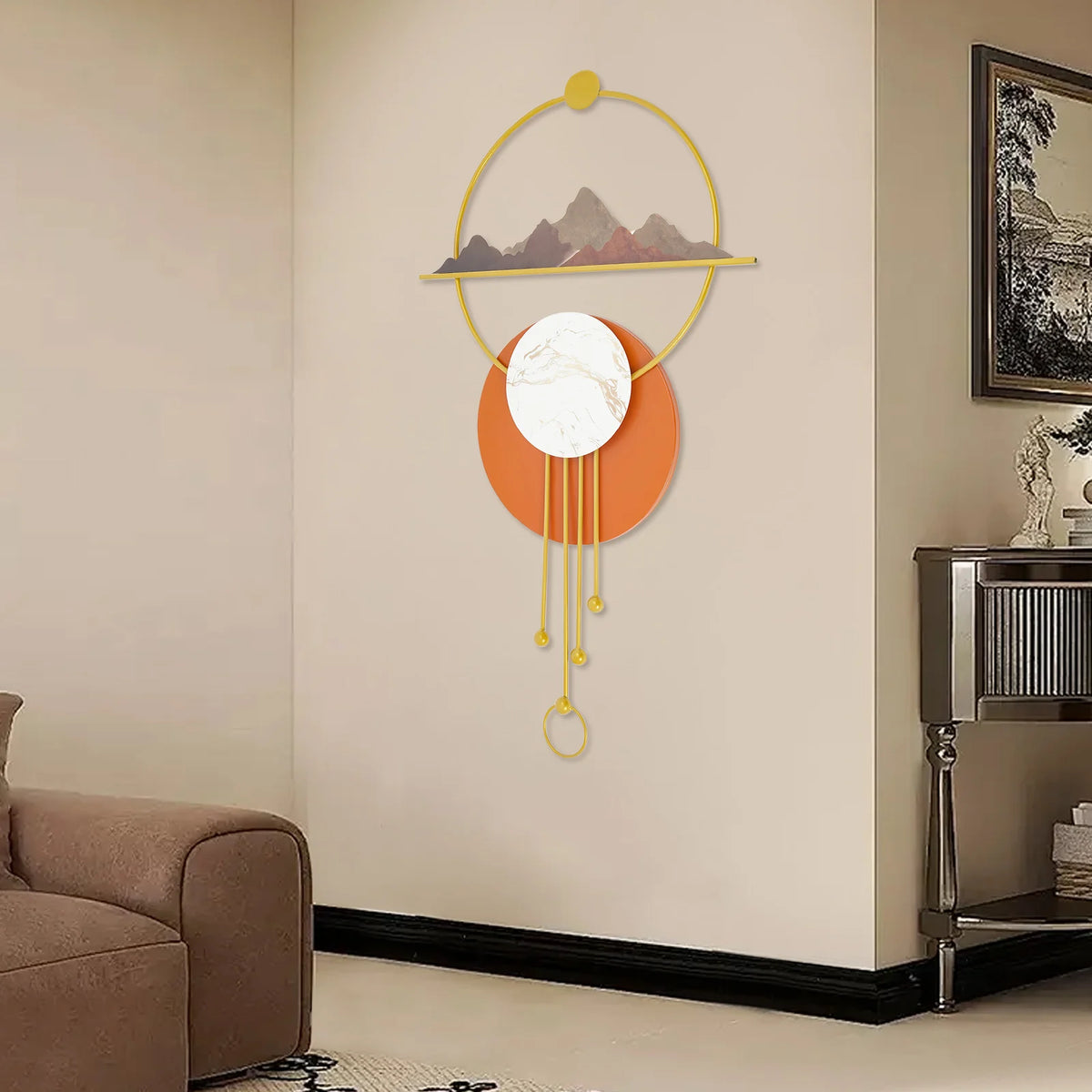 Metal Wall Art Decor Abstract Iron Wall Hanging Home Decorative Wall Plaque for Living Room Bedroom Kitchen