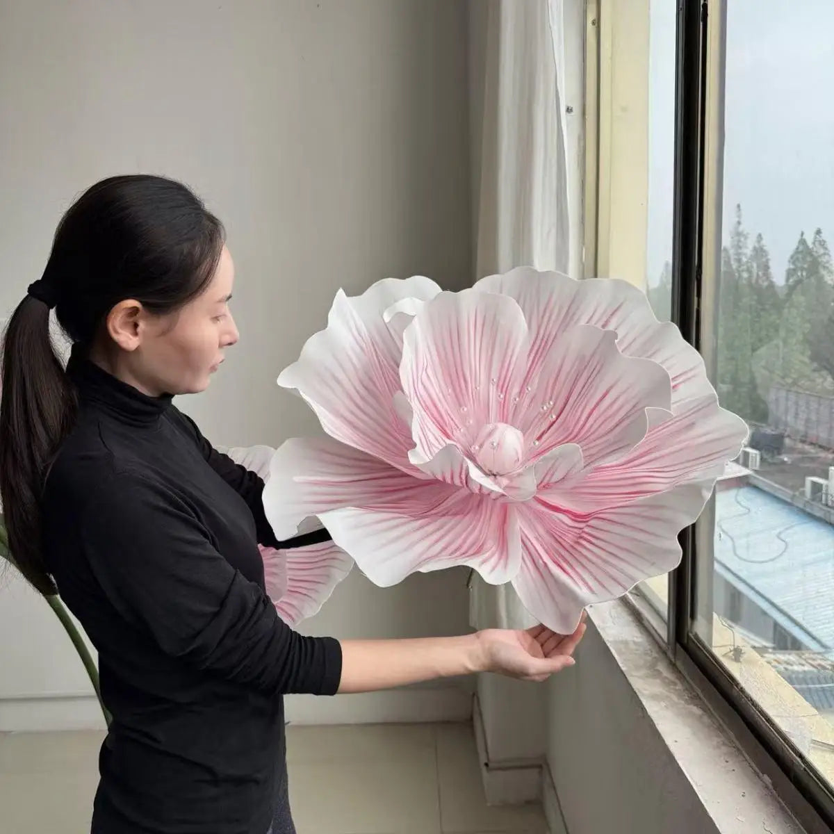 170cm EVA Large Artificial Flowers Road Lead Flower Window Display Wedding Decor Props Party Home Decoration With Stand