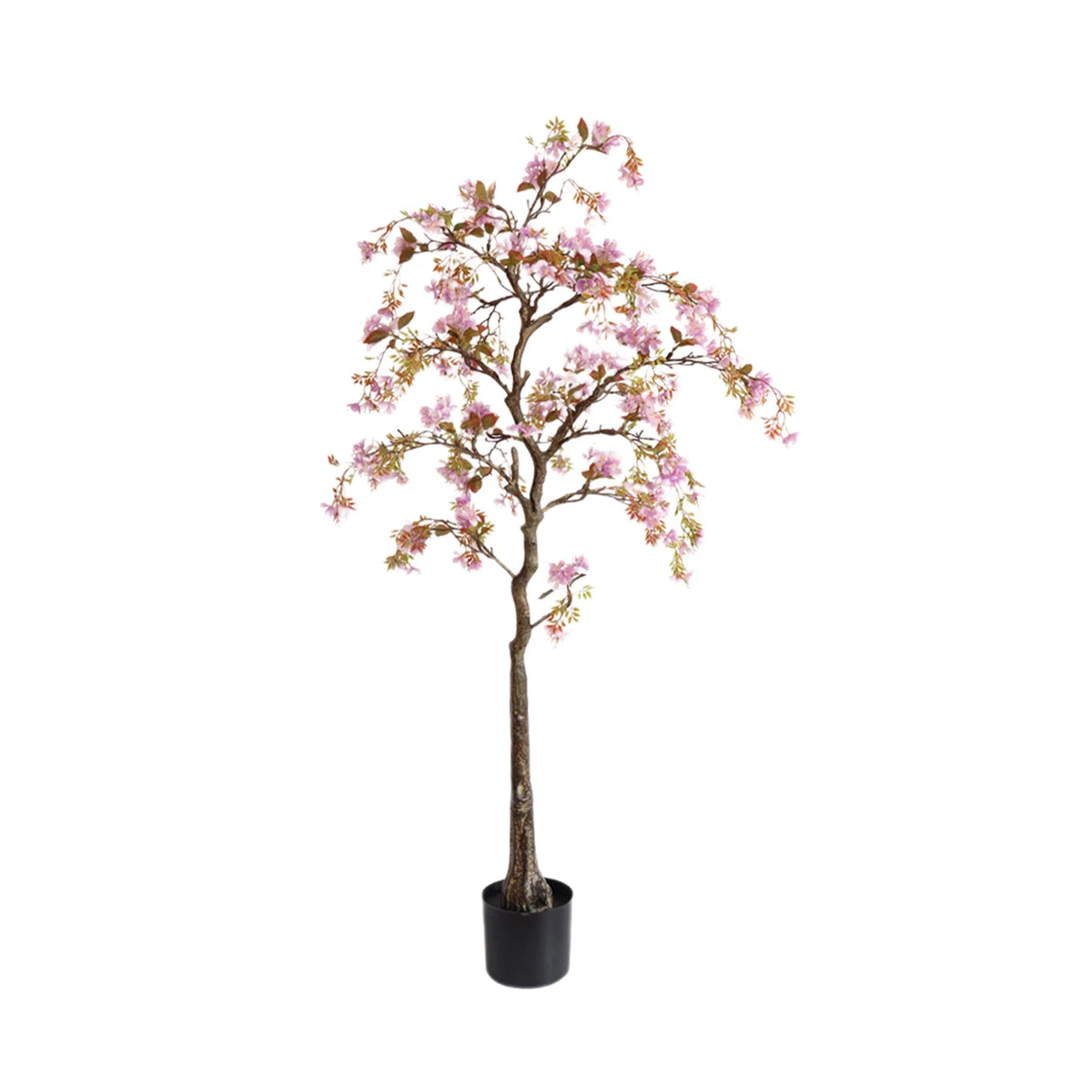 Artificial Trees, Realistic Potted Silk Begonia Flower Tree, Faux Artificial Tree In Potted With Lifelike Branch And Leaves For Home Office Indoor Outdoor Decor