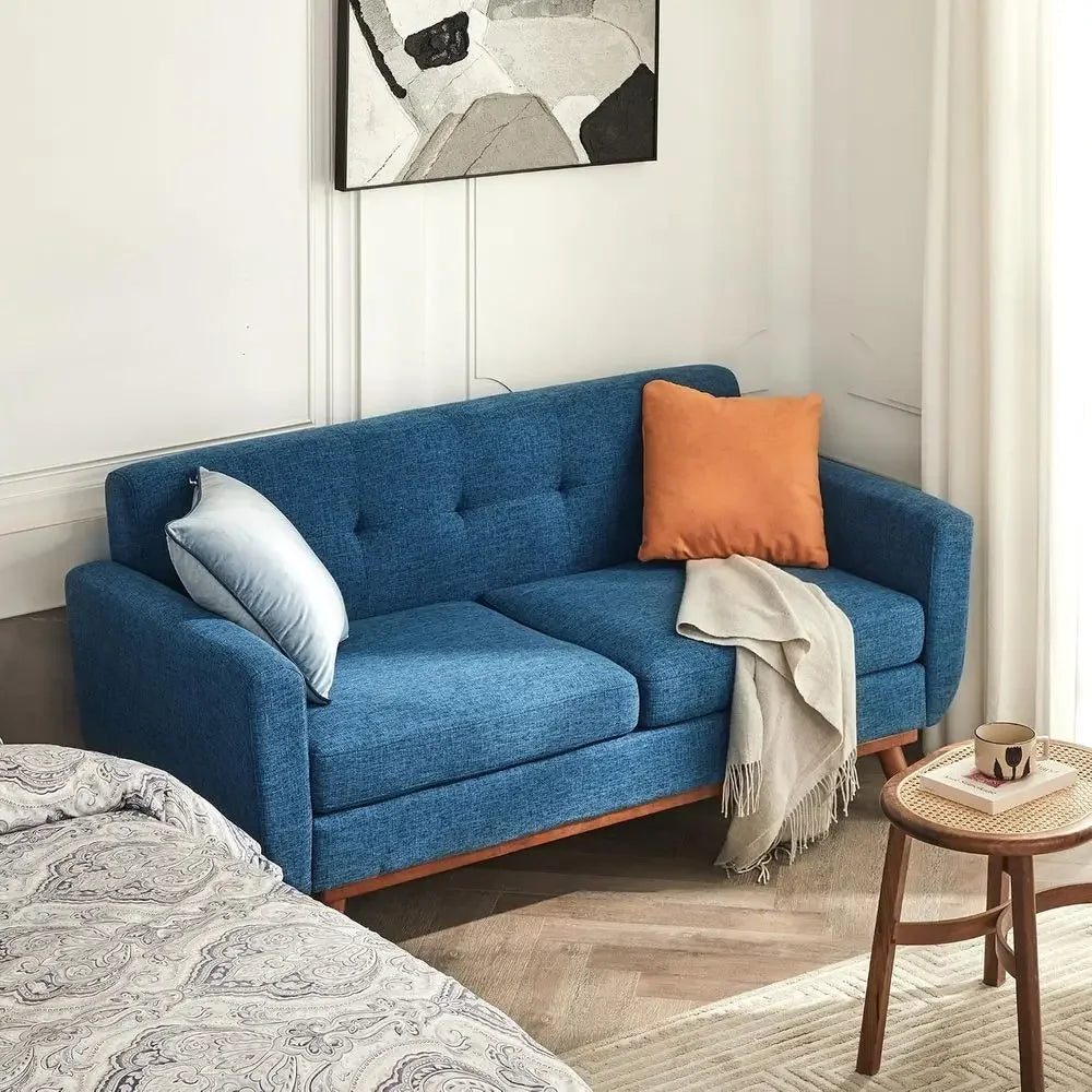 65.2" W Loveseat Soa, Century ern Decor Love Seat Couches or Living Room, Button Tuted Upholstered urniture, Solid & Easy to Ins