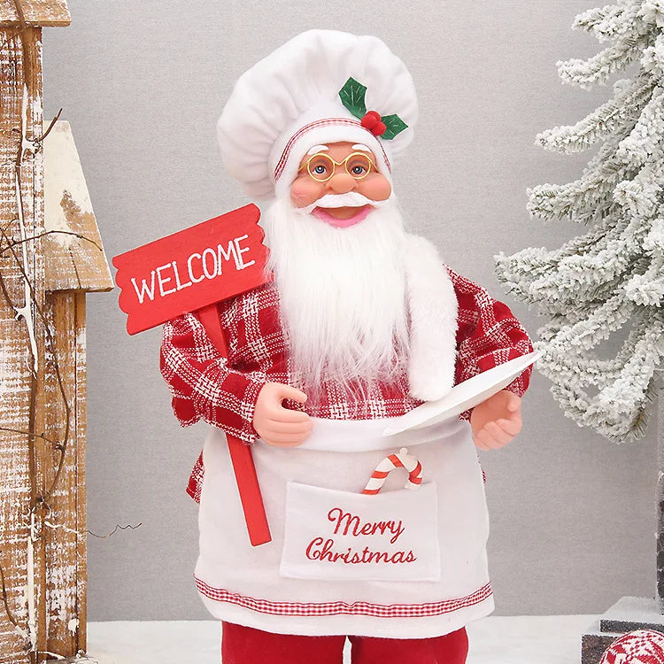 2025 Giant  Christmas Santa Claus Plush Doll Decoration Navidad Party Decor Outdoor Garden Home Xmas Ornaments New Year Gift