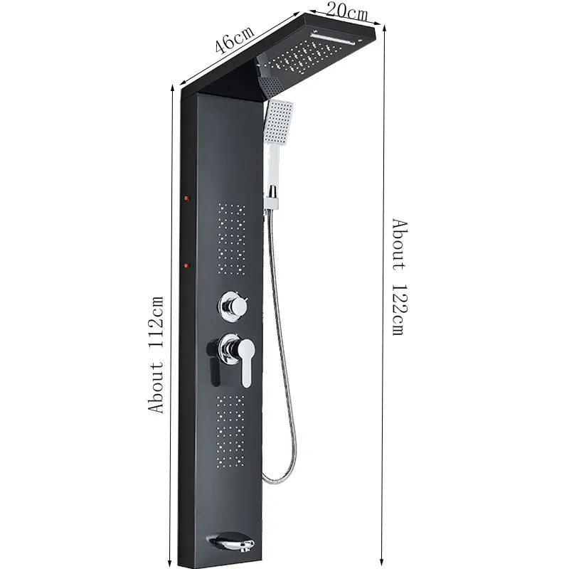 Bathroom Shower Panel LED Light Bathroom Faucet Hot & Cold Rainfall Mixer Tap Modern Bathroom Faucet Shower Column For Bath