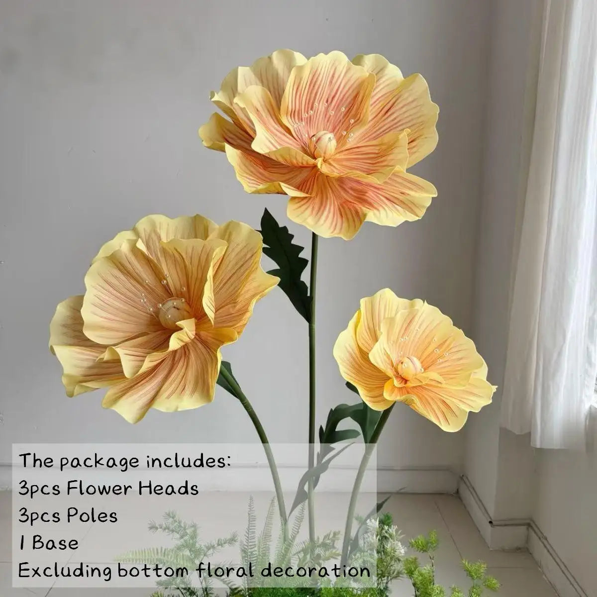 170cm EVA Large Artificial Flowers Road Lead Flower Window Display Wedding Decor Props Party Home Decoration With Stand