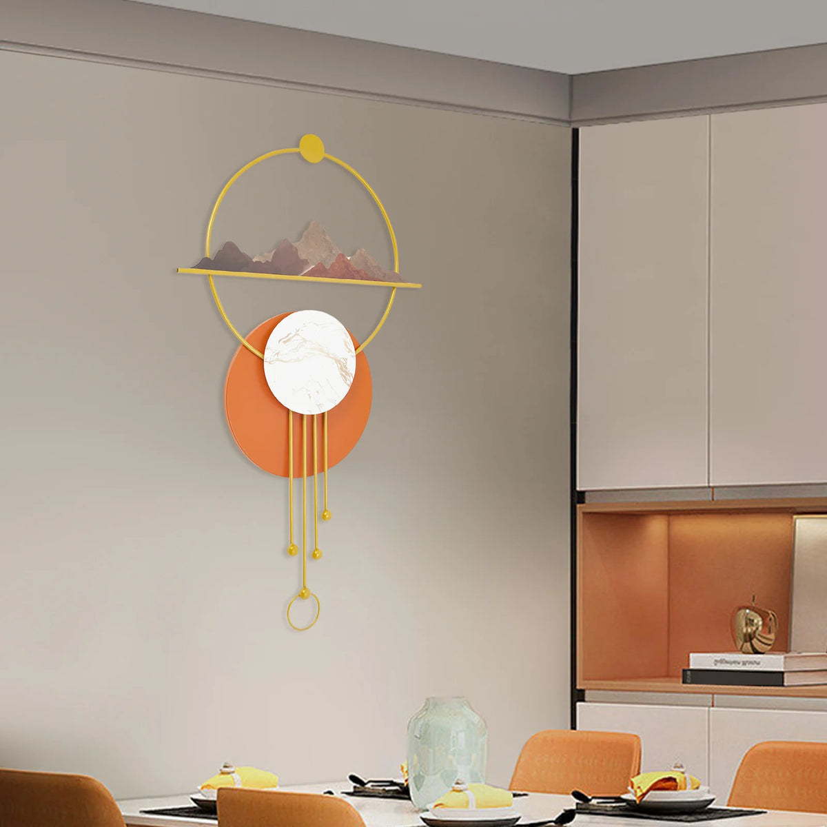 Metal Wall Art Decor Abstract Iron Wall Hanging Home Decorative Wall Plaque for Living Room Bedroom Kitchen