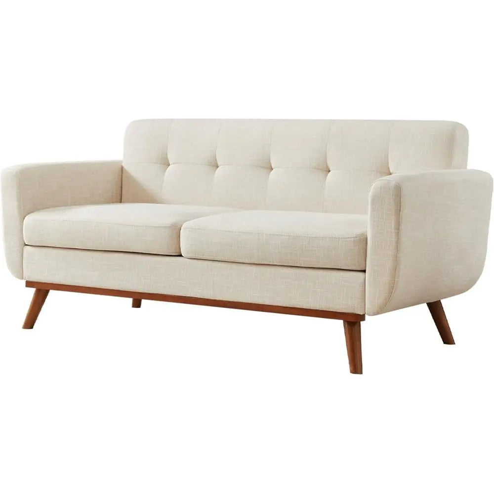 Loveseat Sofa, Century Love Seat Couches, Small Sofa or Living Room, Bedroom, Office, Button Tufted Upholstered Furniture