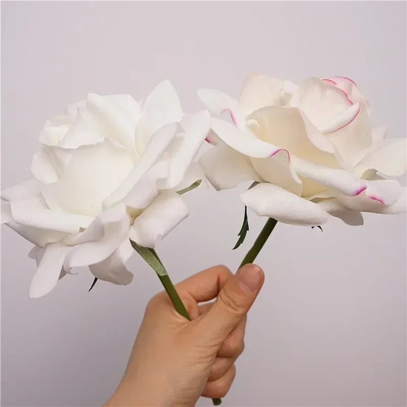 10Pc Moisturizing Rose Real Touch Artificial Flowers Wedding Decor Flower Arrangement Bridal Bouquet Home Party Event Decor Rose