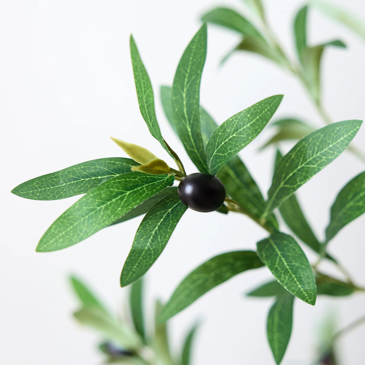 Artificial Olive Tree, Faux Potted Olive Tree with White Planter And Moss, 5FT/6FT Tall Fake Silk Plant with Realistic Leaves And Fruits for Living Room, Bedroom, Office, Entryway, Modern Home Decor