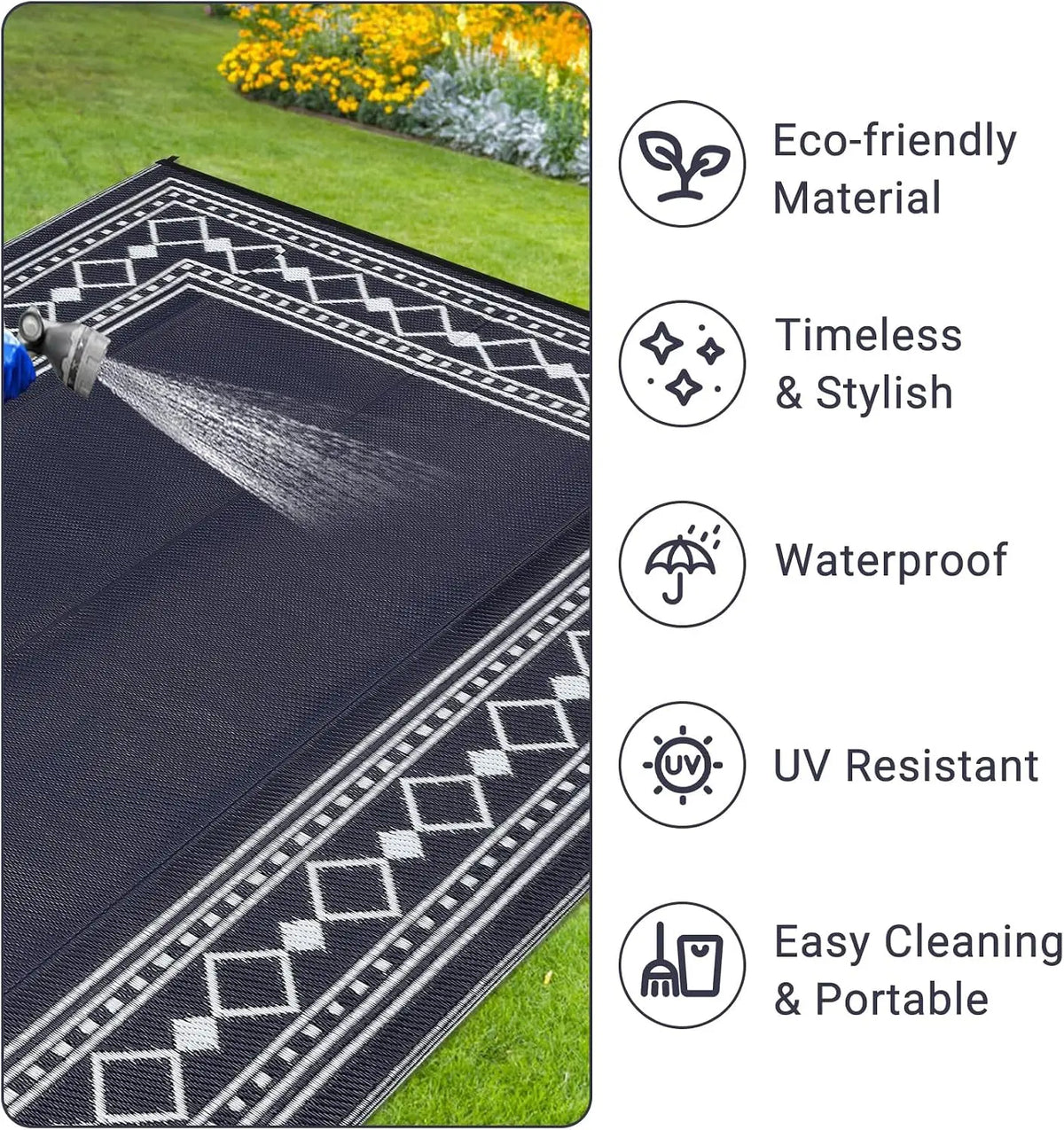9x18/8X10FT Waterproof Plastic Straw Luxury Living Room Carpet Washable Decoration Coffee Tables Bedroom Rug Outdoor Mat Hotel Homestay Decorative