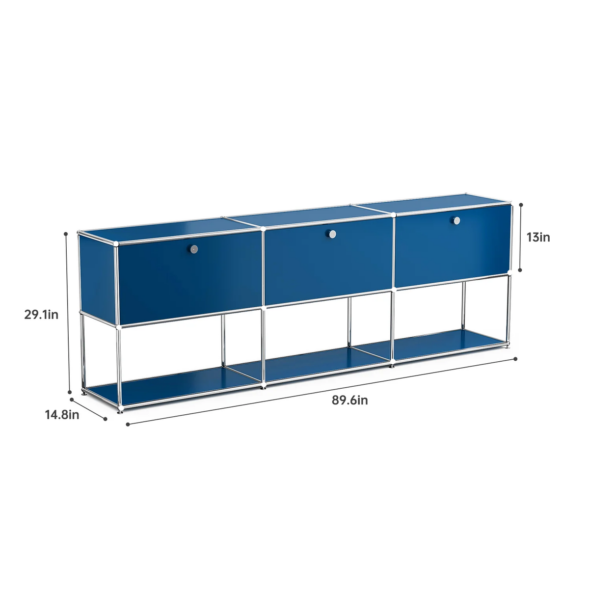 Modern Storage Cabinet Stainless Metal Organizer TV Stand Cabinet for Living Room and Home Office Furniture