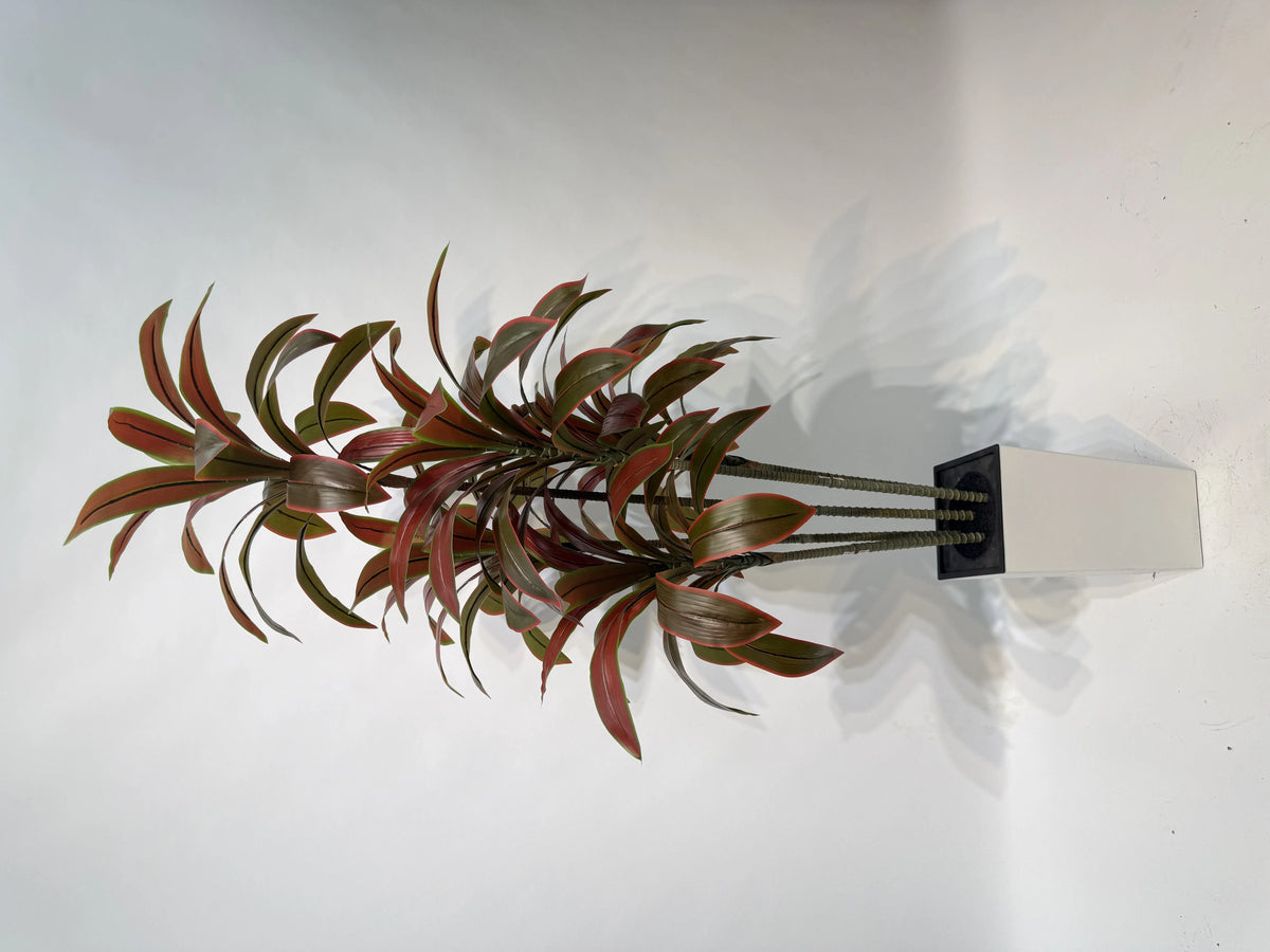 Artificial Dracaena Tree With White Tall Planter Fake Plants Faux Tree For Home Decor Living Room Office Entryway