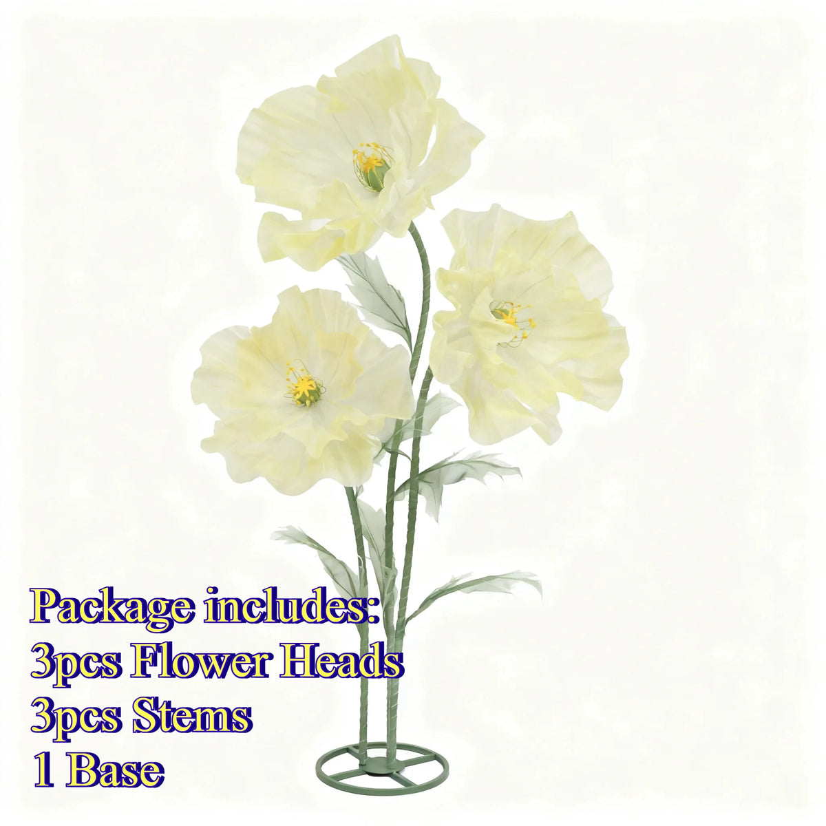 Waterproof Giant Silk Decorative Poppy Big Artificial Flowers Wedding Road Lead Flower Backdrop Decoration With Stand Home Decor
