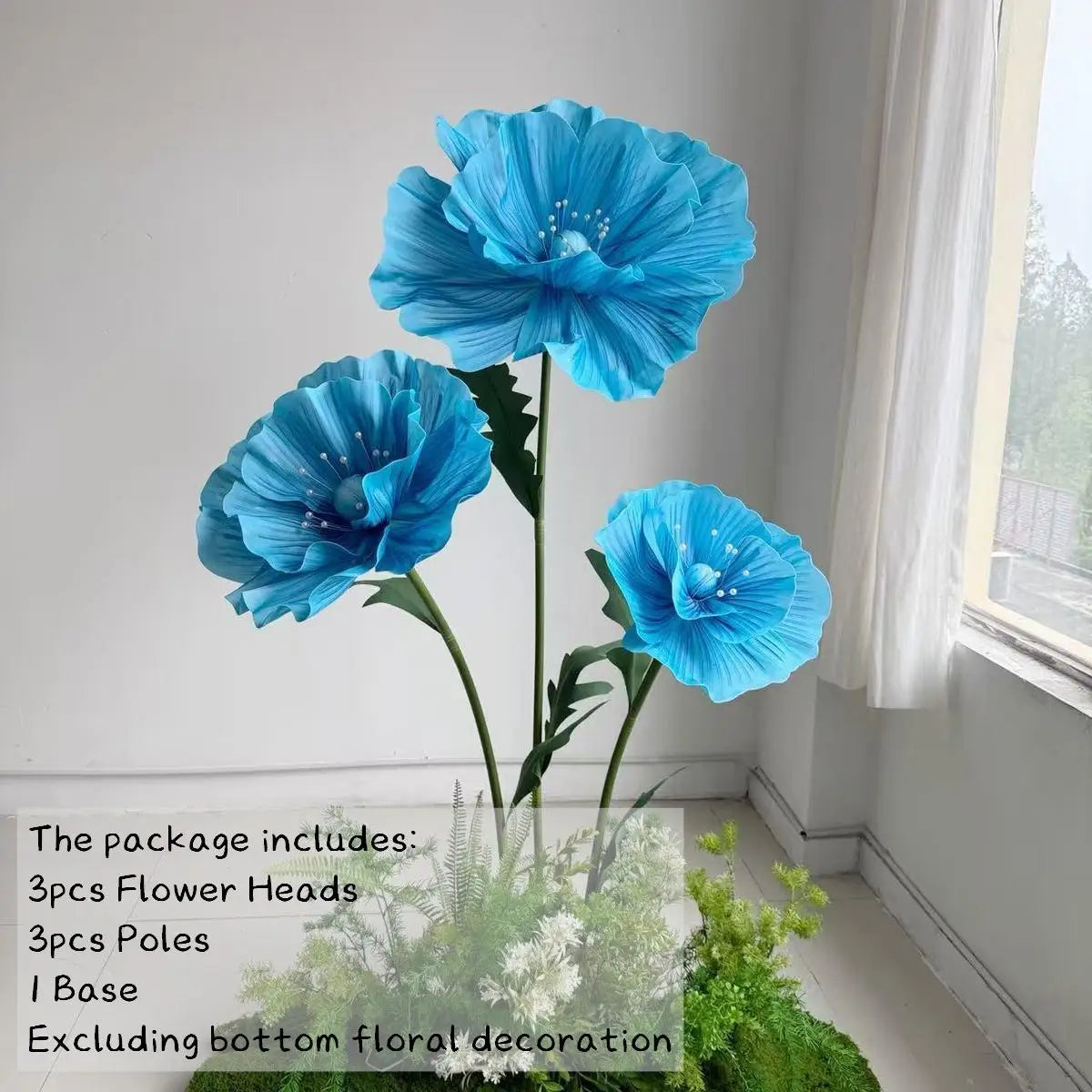 170cm EVA Large Artificial Flowers Road Lead Flower Window Display Wedding Decor Props Party Home Decoration With Stand
